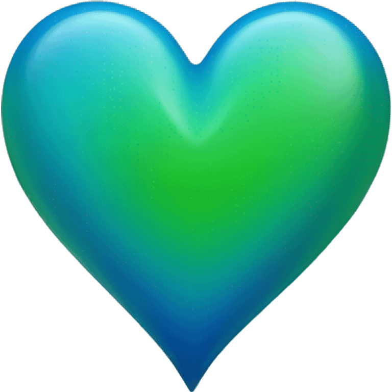 Blue and green heart emoji