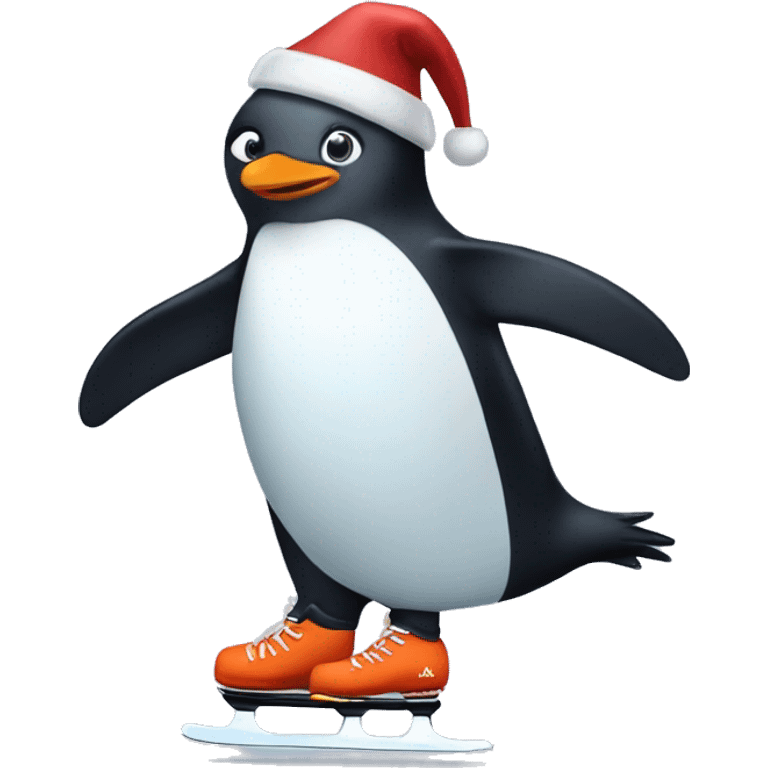 Penguin ice skating  emoji