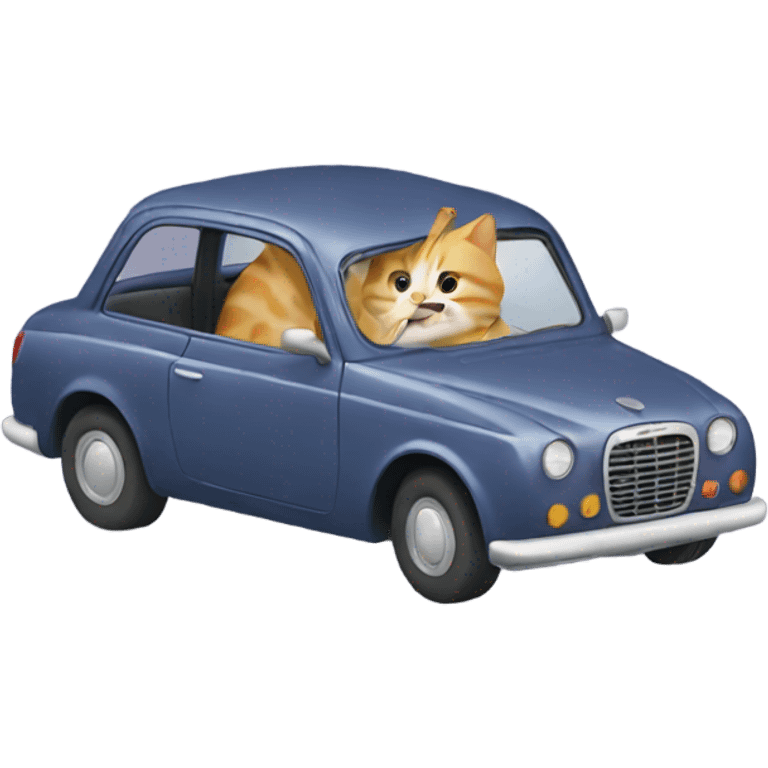 Cat eating car emoji