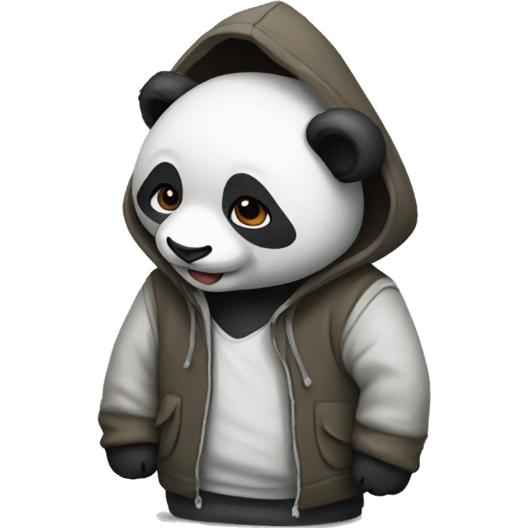 Panda wearing a hoodie  emoji