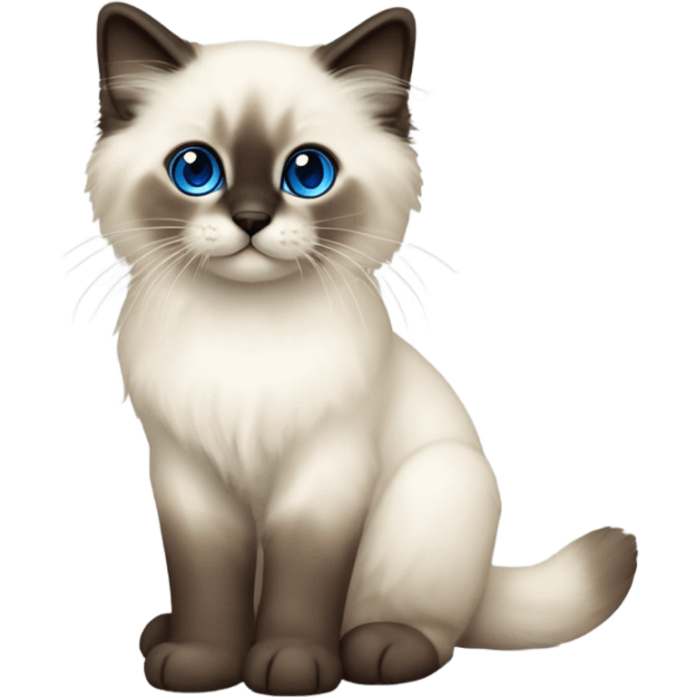 Seal point Ragdoll kitten  emoji