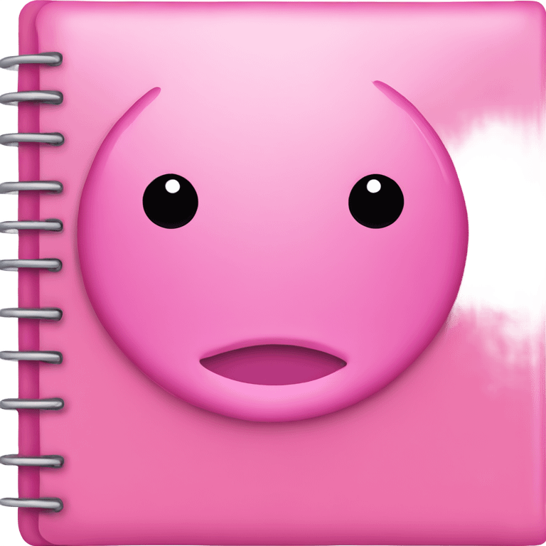 Round pink folder emoji