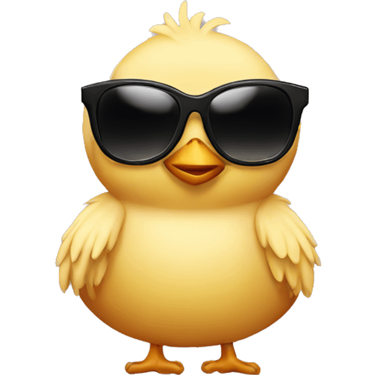 Chick with big sunglasses  emoji