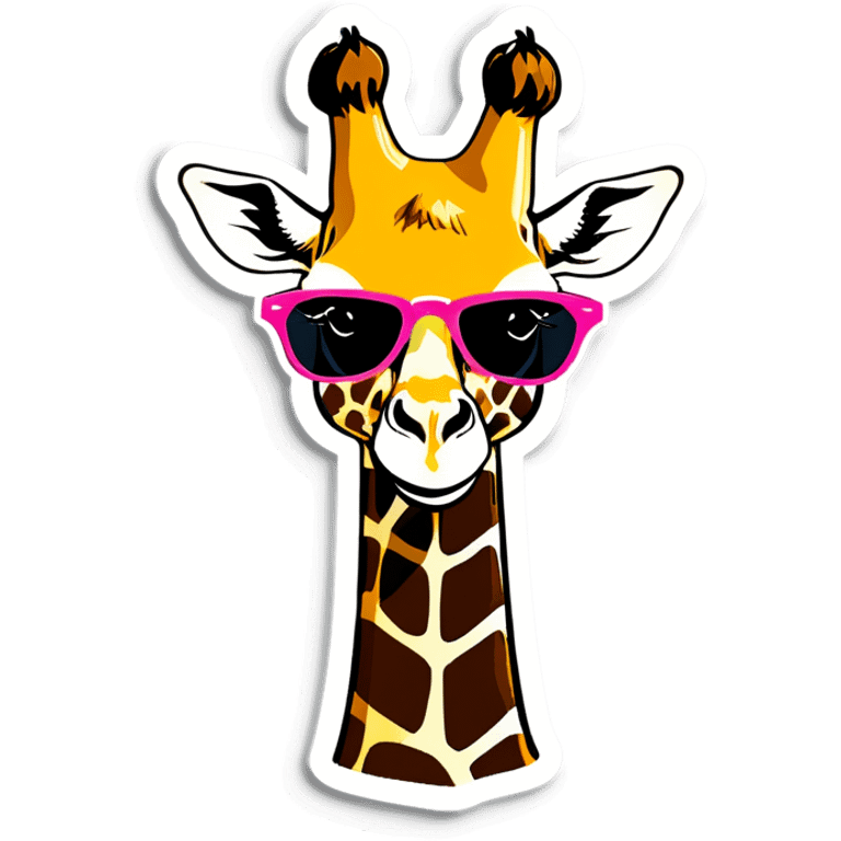 ￼ Giraffe wearing sun glasses ￼ emoji