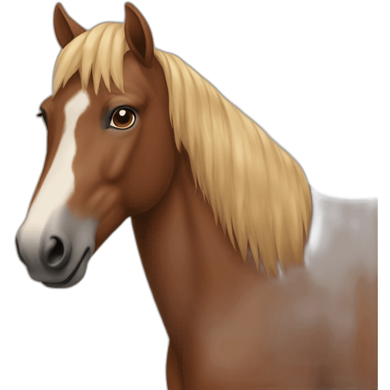 Brown horse From the front emoji