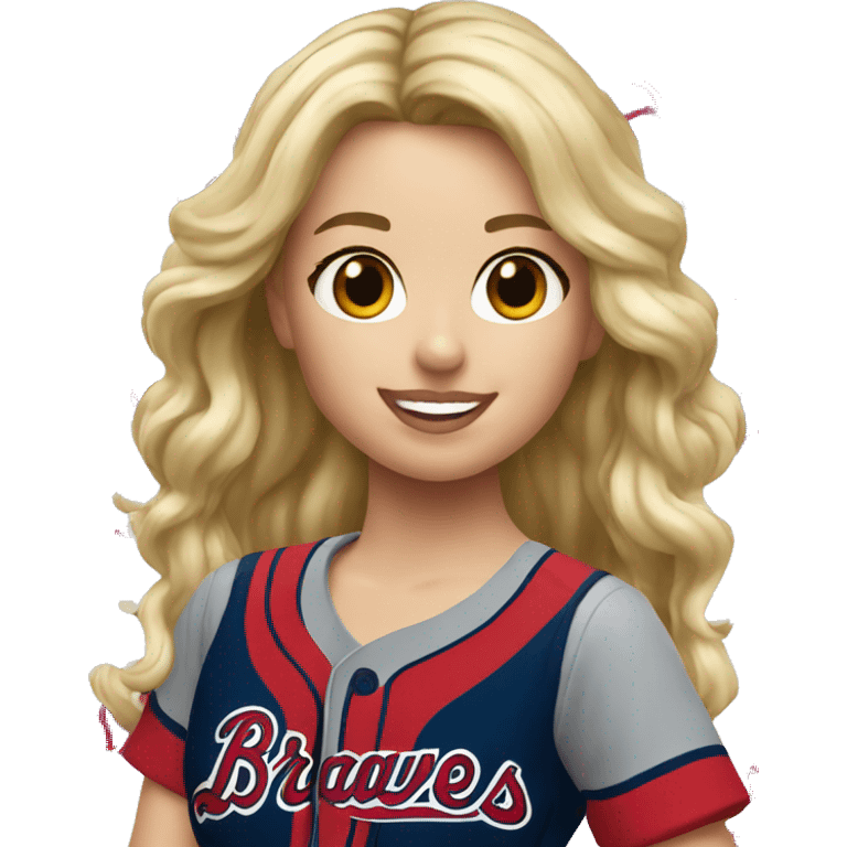 Atlanta Braves blonde girl emoji