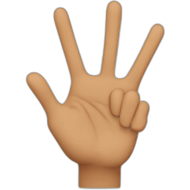 4 fingers up  emoji