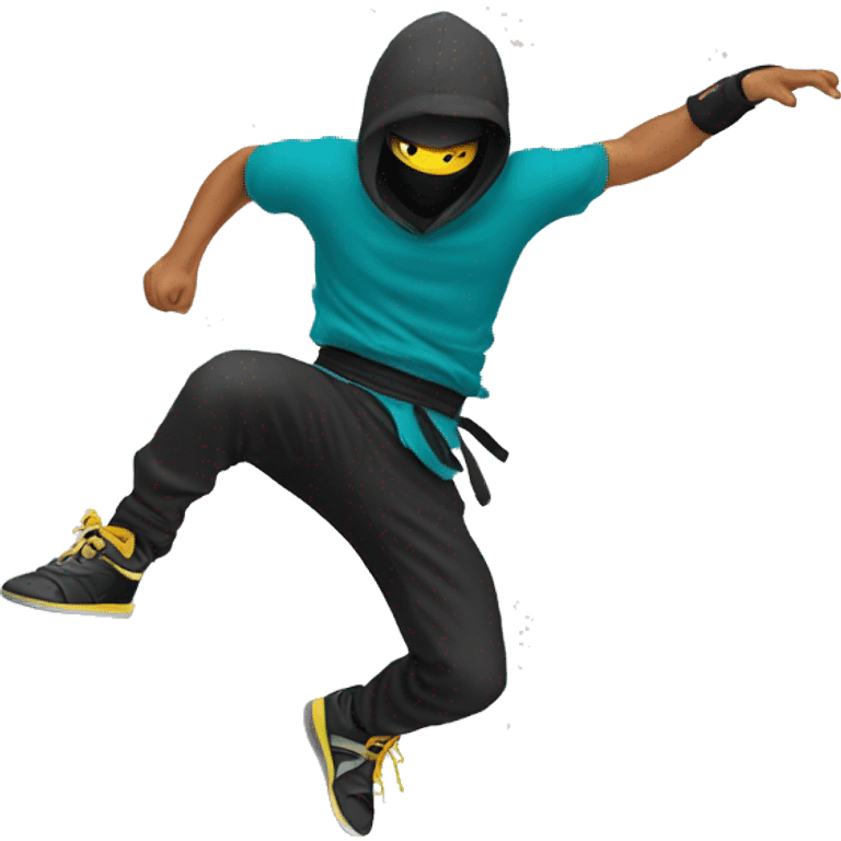 break dance ninja jumping emoji