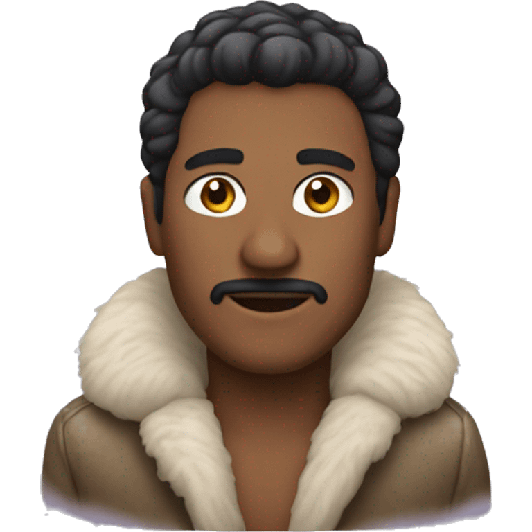 A man wearing a fur coat emoji