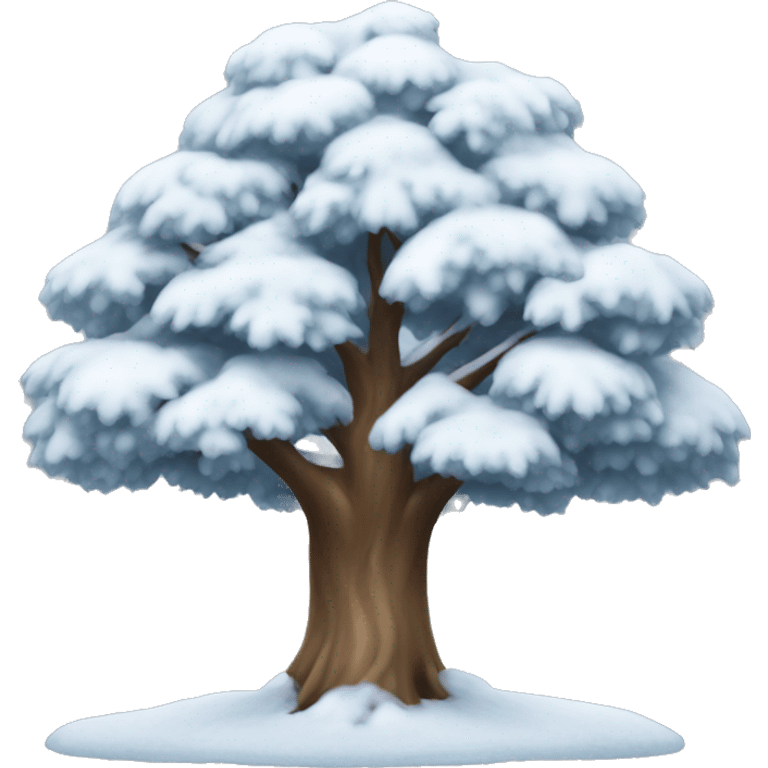 Un albero ricoperto di neve  emoji