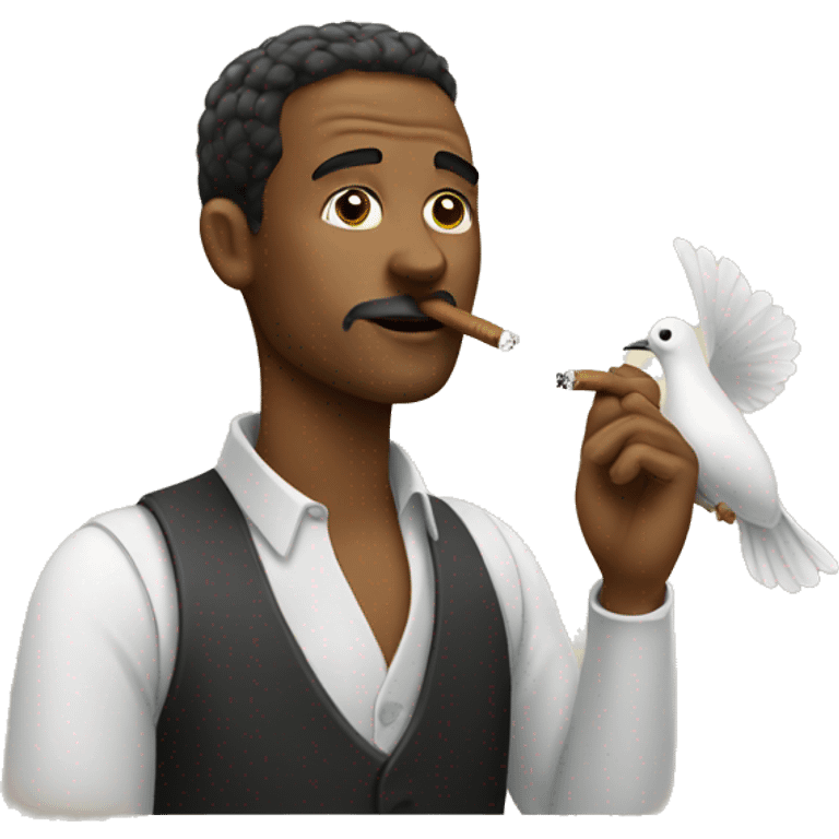 A man Smoking Dove  emoji