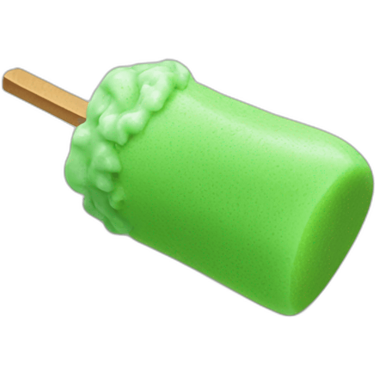 green frozen juice ice cream on a stick 3d emoji