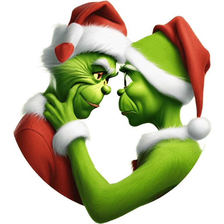 the grinch kissing the grinch emoji