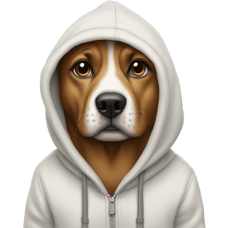 Dog wearing a hoodie emoji