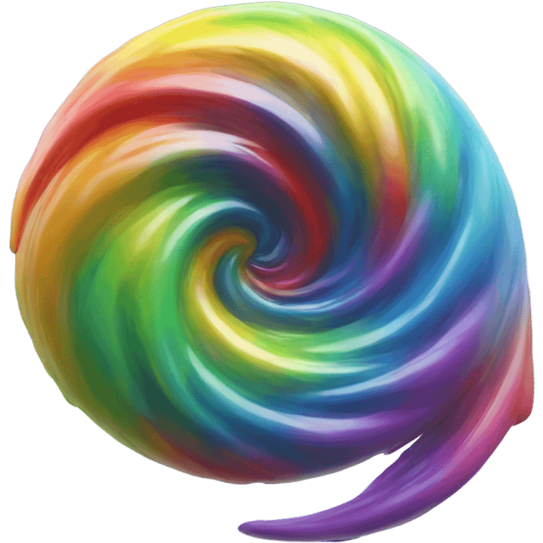 rainbow swirl glossy abstract tornado emoji