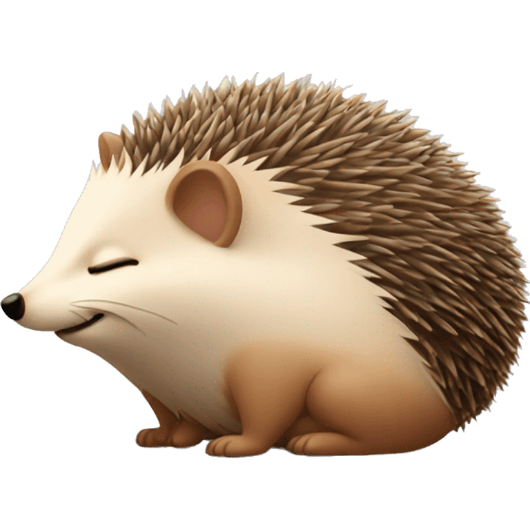 sleeping on the back hedgehog  emoji