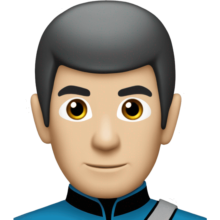 Spock with the Vulcan salute with Starfleet blue uniform (Star Trek) emoji