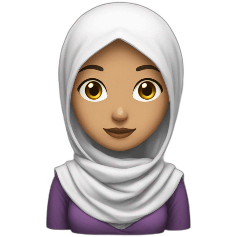 A hijab  white  gamer girl emoji