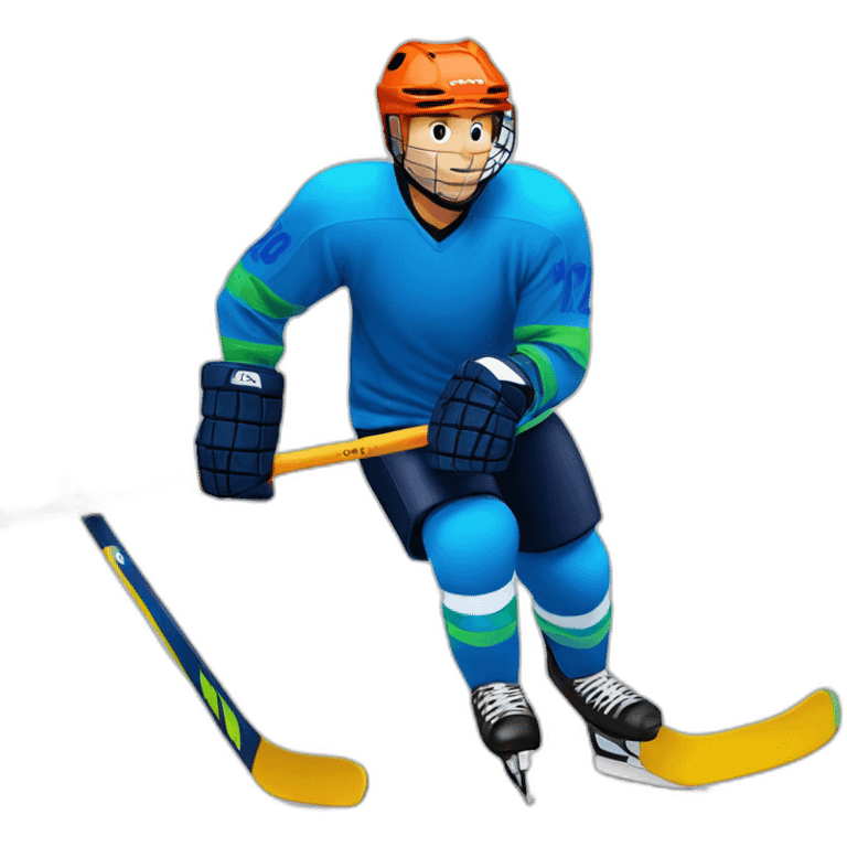 Rink hockey player emoji