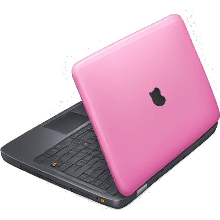 Pink laptop open  emoji