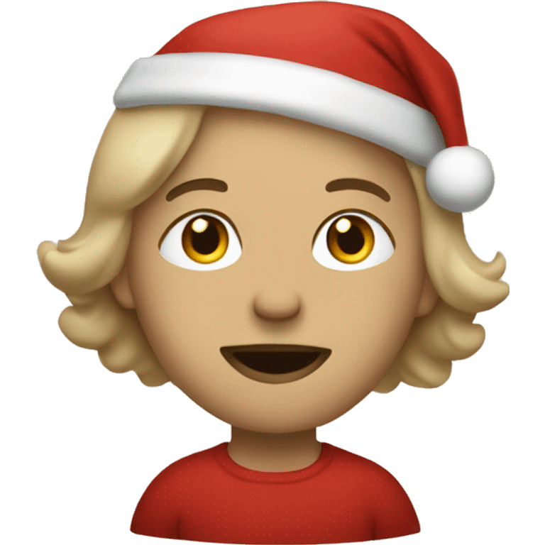 Beige red Christmas  emoji