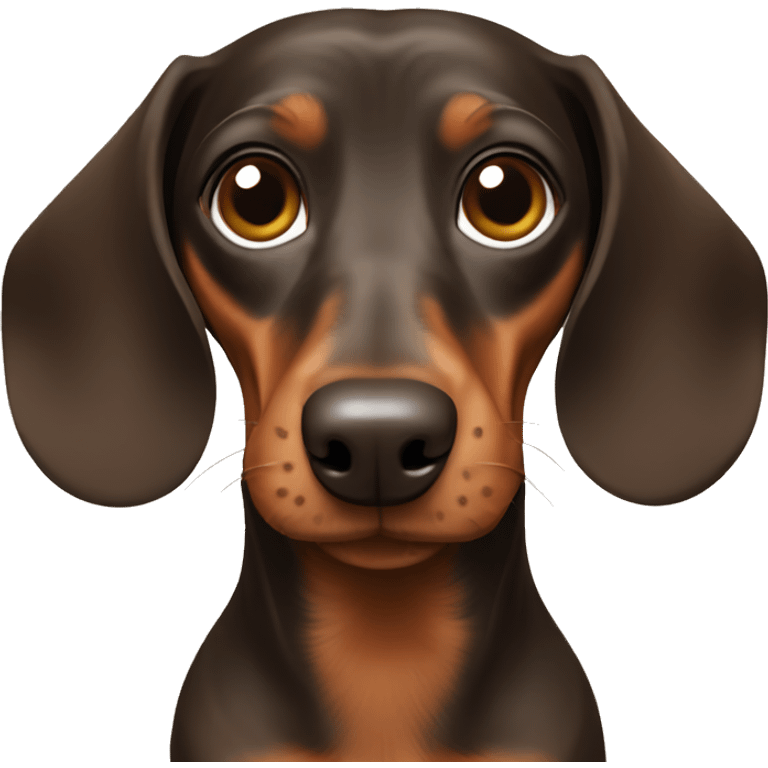 brown wired dachshund  emoji