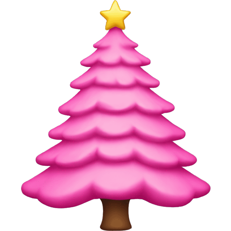 Pink crismas tree emoji