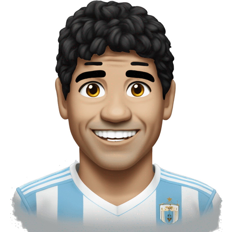 maradona argentina young smile emoji