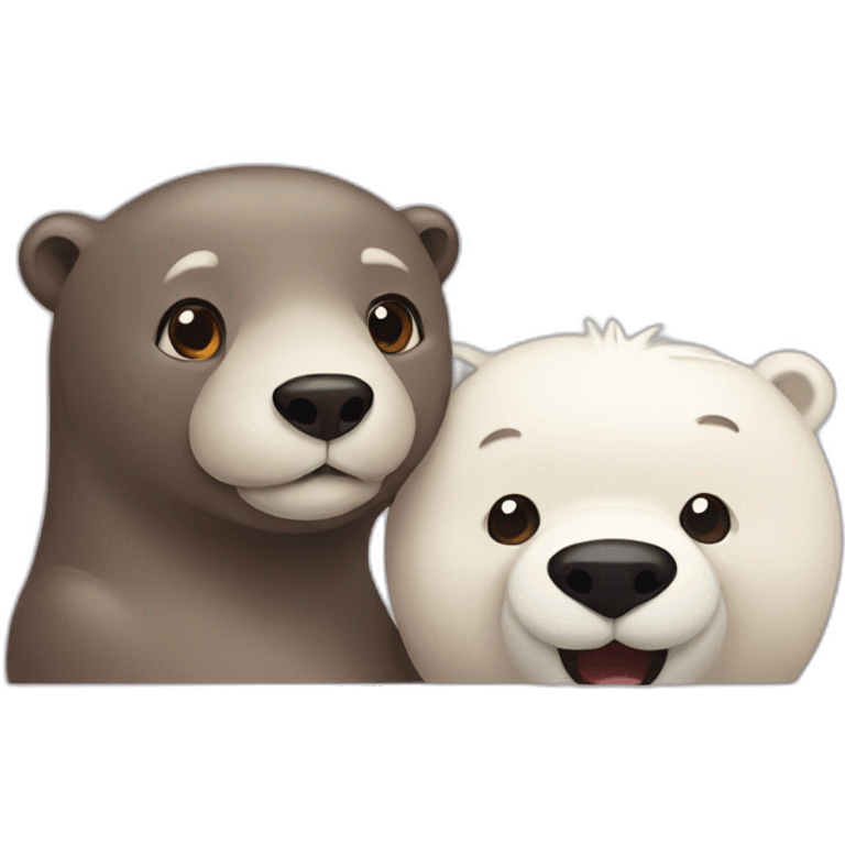 otter and polar bear emoji