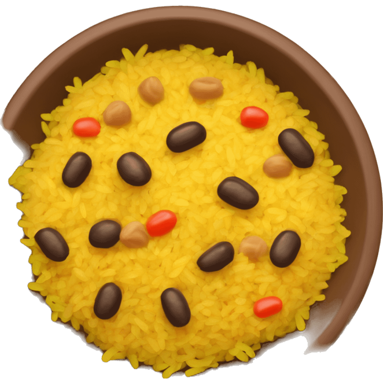 Puerto Rican dish called “arroz con gandules” which is yellow rice and beans emoji