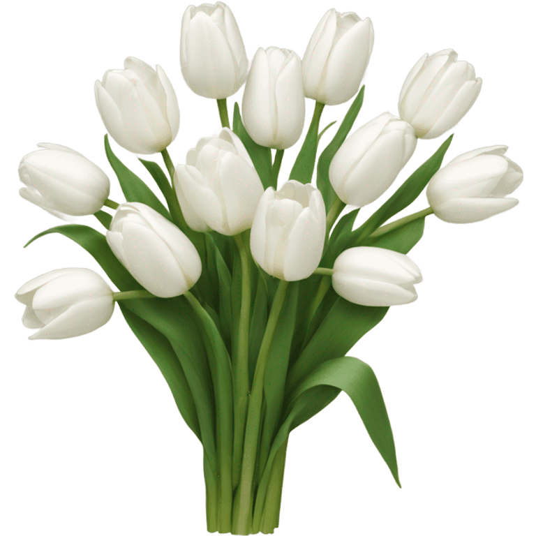 bouquet of 6 white tulips  emoji