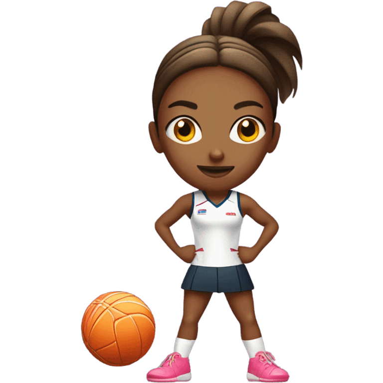 a female playing netball emoji