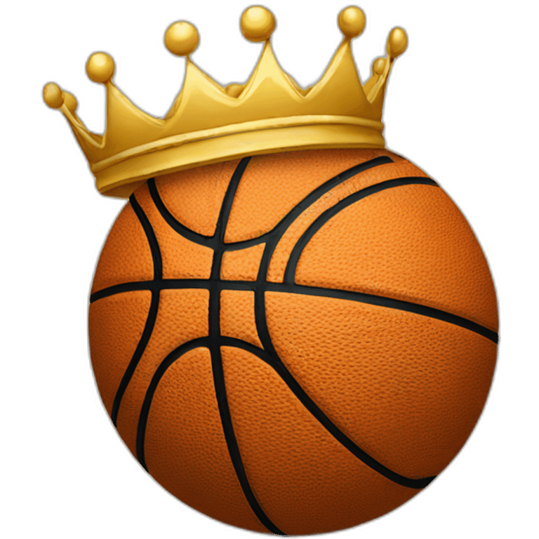 Ball of basket ball with a crown  emoji