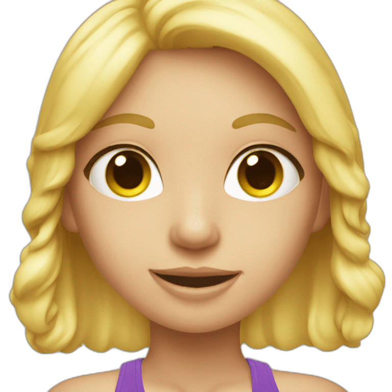 Blonde girl in bikini emoji