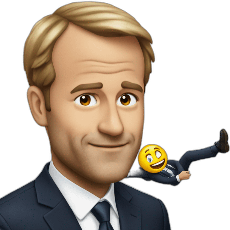 Eric zemour rolling over macron emoji