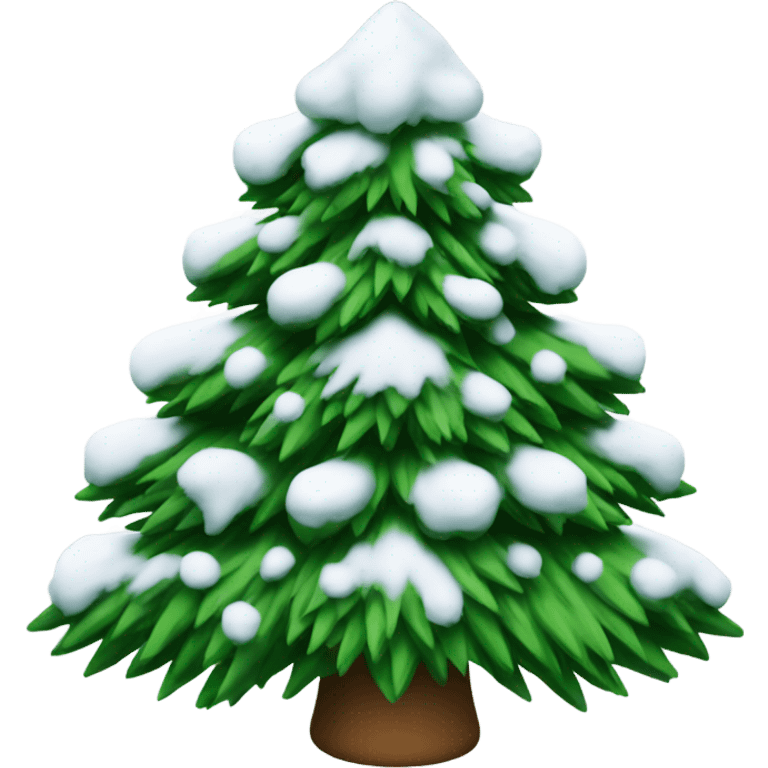 Christmas tree with snow  emoji