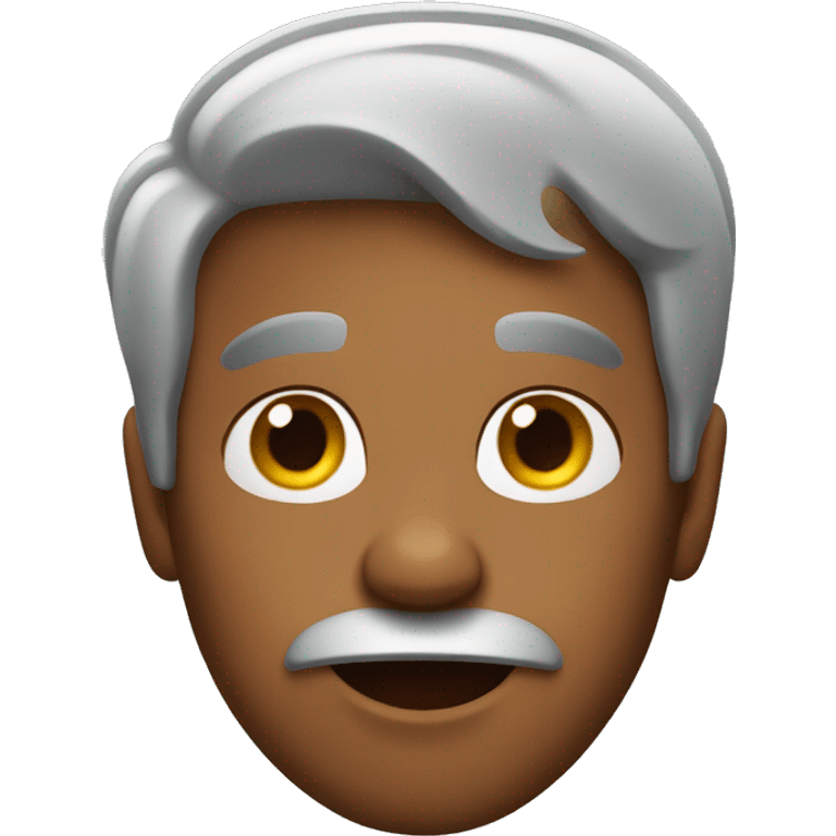 brown man with hair shrugging  emoji