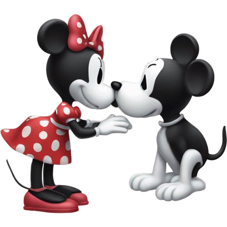 Minnie Mouse kissing snoopy emoji