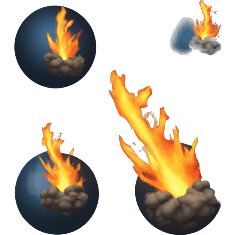 flaming meteor emoji