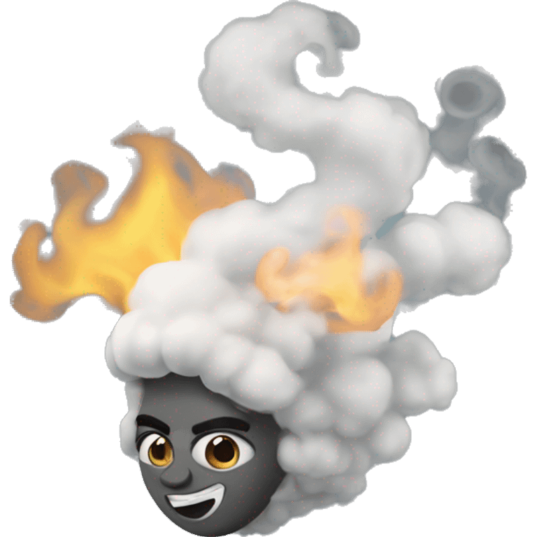 A hart with smoke  emoji