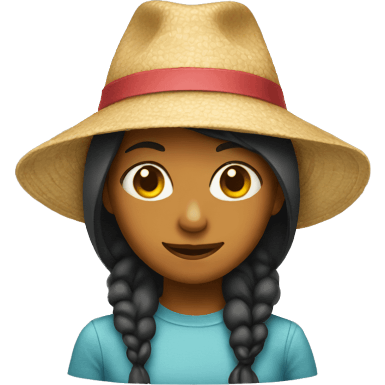 Girl wearing hat emoji