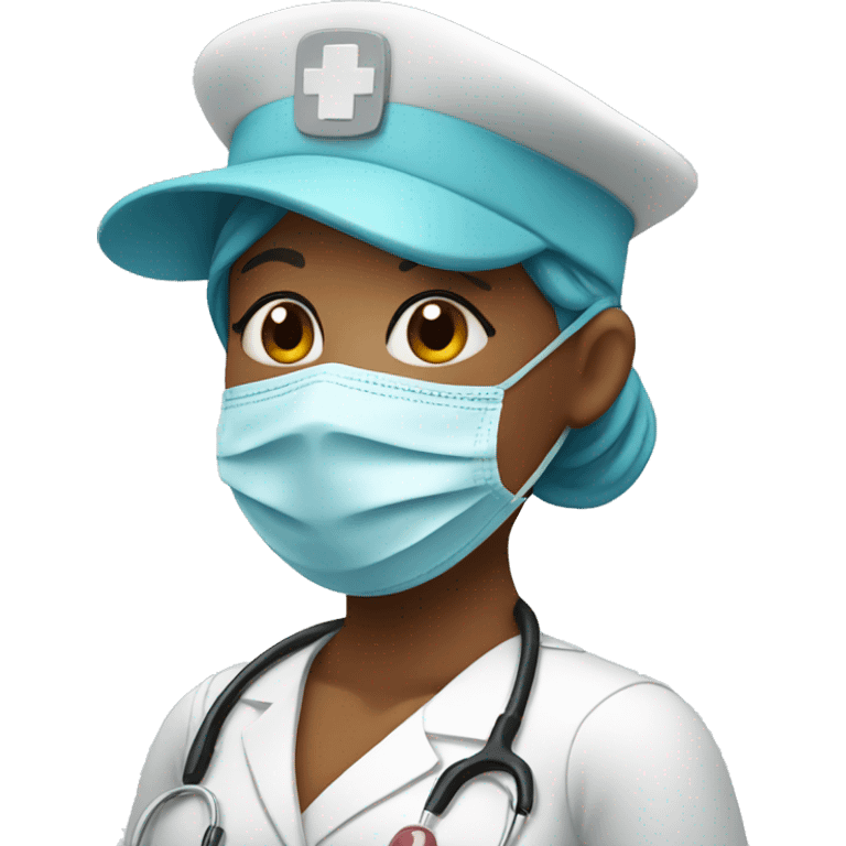 Nurse in mask and cap emoji