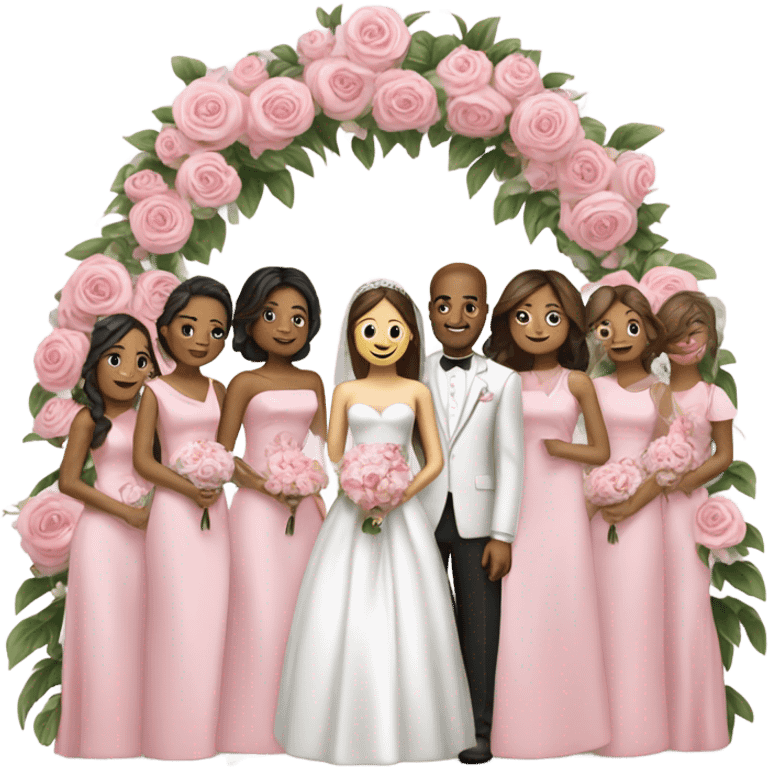 Pink western Vegas wedding emoji