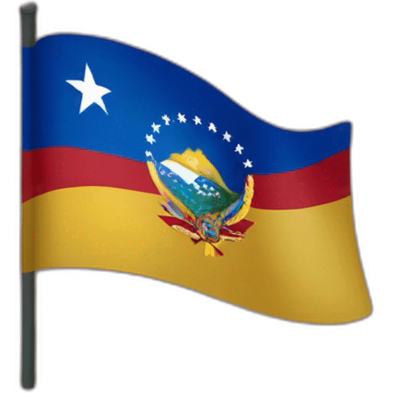 Bandera de Venezuela con el escudo  emoji