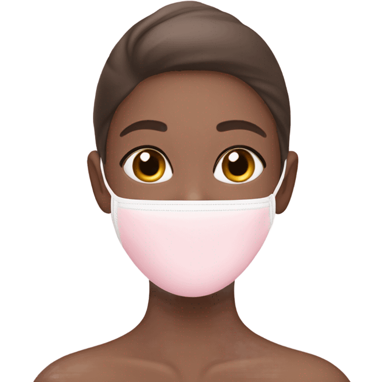 spa pink face mask emoji