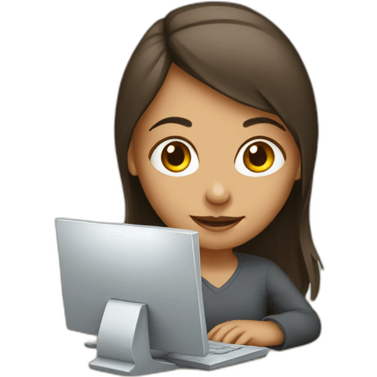 Girl computer emoji