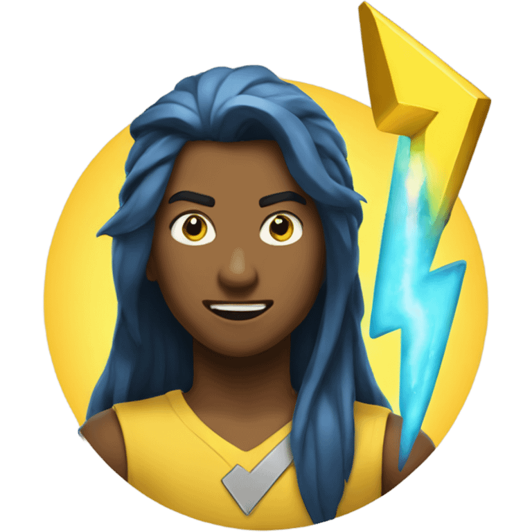 Ikaika and yellow lightening bolt  emoji