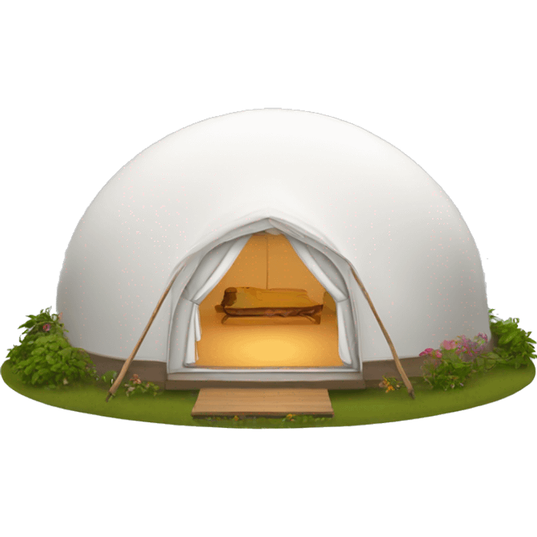 Glamping white round dome emoji