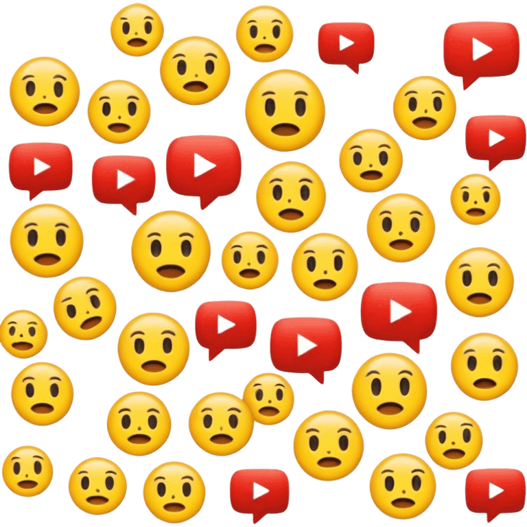 An emoji of YouTube logos emoji