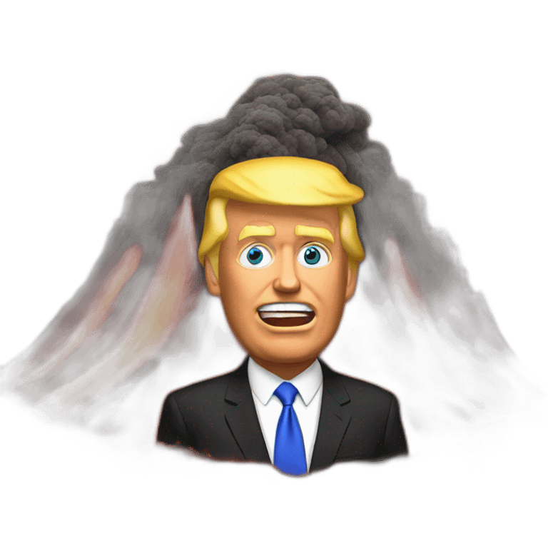 trump in volcano emoji